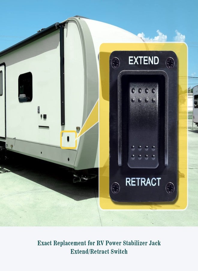 Dusledel 387874 Power Stabilizer Switch with Harness Replacement for Lippert Trailer Components 12V Extend Retract for RV Stabilizer Jacks IP66 Black - Image 4